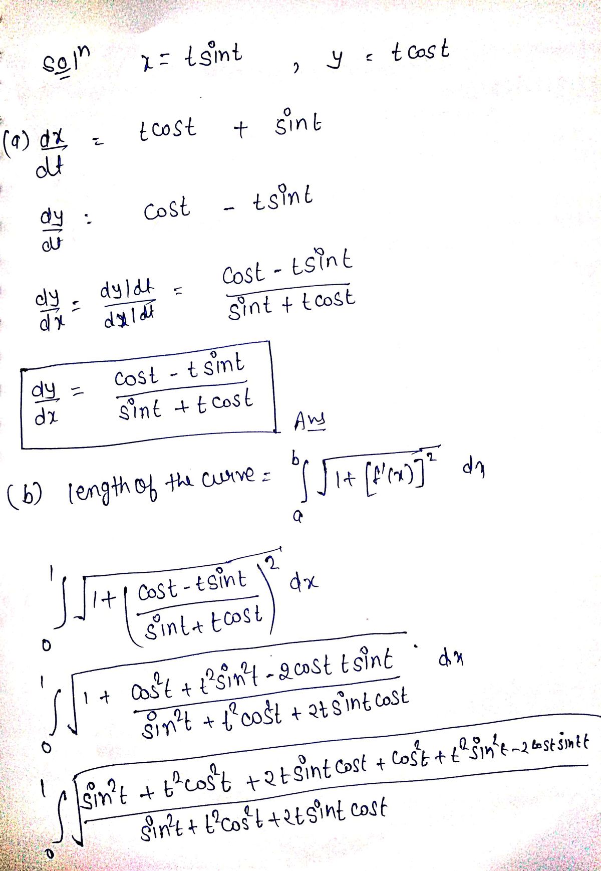 Calculus homework question answer, step 1, image 1